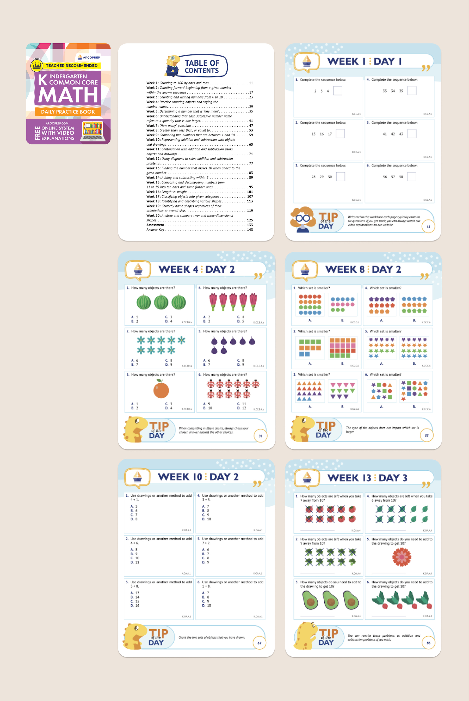 Kindergarten Ultimate Bundle 8 Workbooks Argoprep