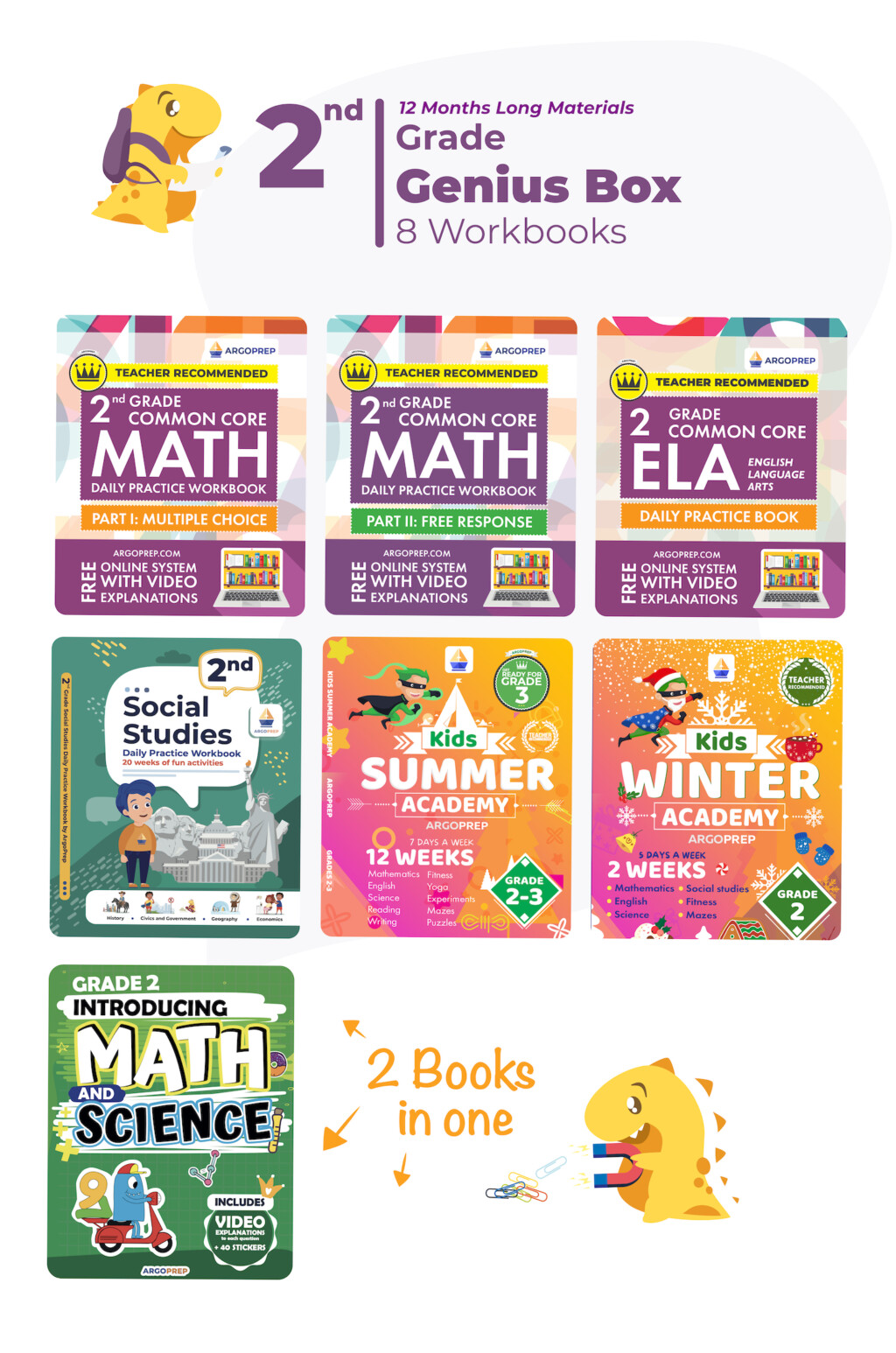 2nd Grade Ultimate Bundle (8 Workbooks) - ArgoPrep